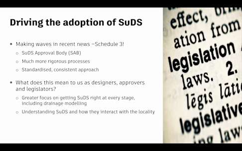 Driving Best Practice for the design of Sustainable Drainage Systems (SuDS)