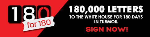 180 for 180 - 180,000 letters for 180 days in turnmoil
