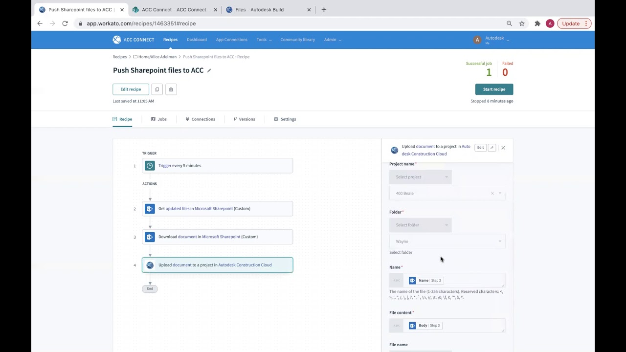 ACC Connect Demo Sharepoint To Autodesk Construction Cloud