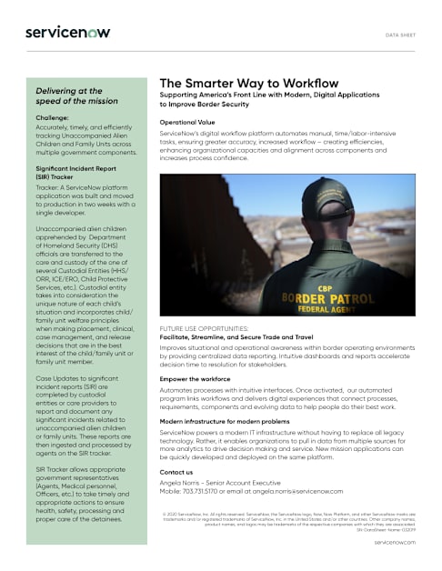 The Smarter Way to Workflow: CBP Data Sheet