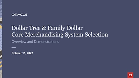 Dollar Tree & Family Dollar Core Merchandising System Selection