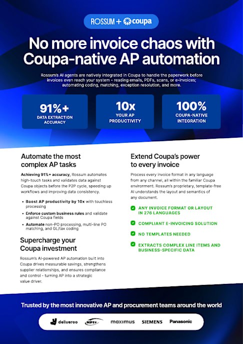 Coupa + Rossum - At a Glance