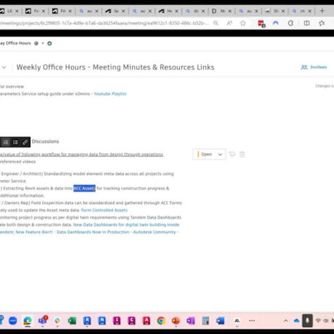 Revit Parameters, ACC Assets & Tandem Data Dashboards (August 7 2024)