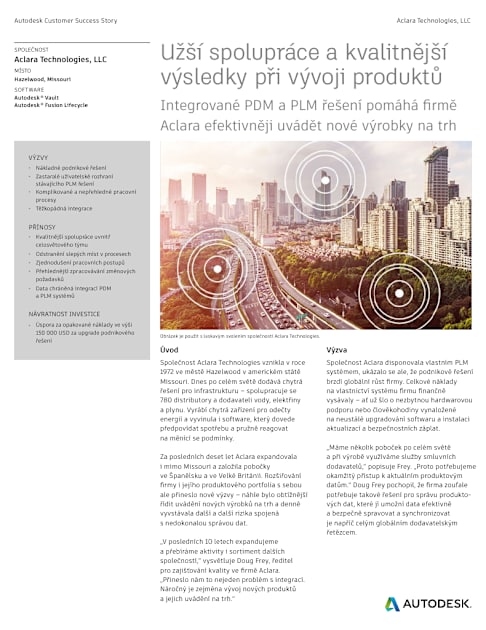 Aclara Technologies: Užší spolupráce a kvalitnější výsledky při vývoji produktů