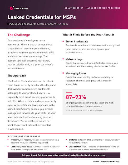 Datasheet | MSP | Leaked Credentials