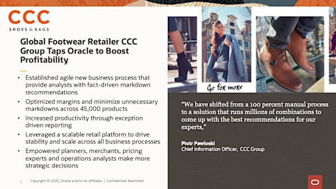 Global Footwear Retailer CCC Group Taps Oracle to Boost Profitability