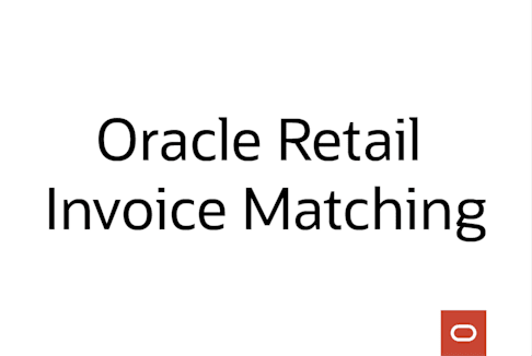 Oracle Retail Invoice Matching