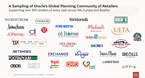 Samping of Oracle Retail Planning Customers