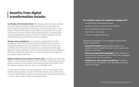 Benefits from digital transformation