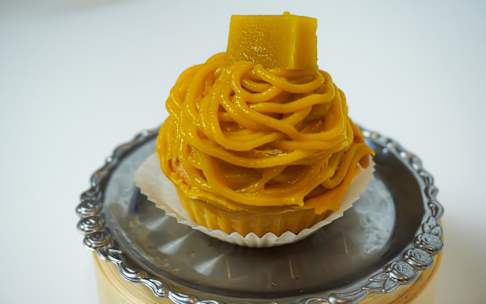 ทาร์ตอัลมอนด์ครีมฟักทอง