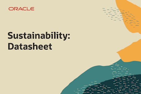 Oracle solutions enabling sustainability