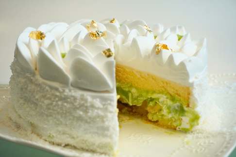 เค้กสังขยาใบเตยมะพร้าวอ่อน