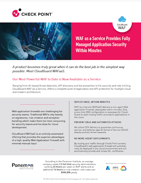 Solution Brief | CloudGuard WAF as a Service