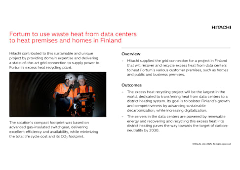 Fortum to use waste heat from data centers to heat premises and homes ​in Finland
