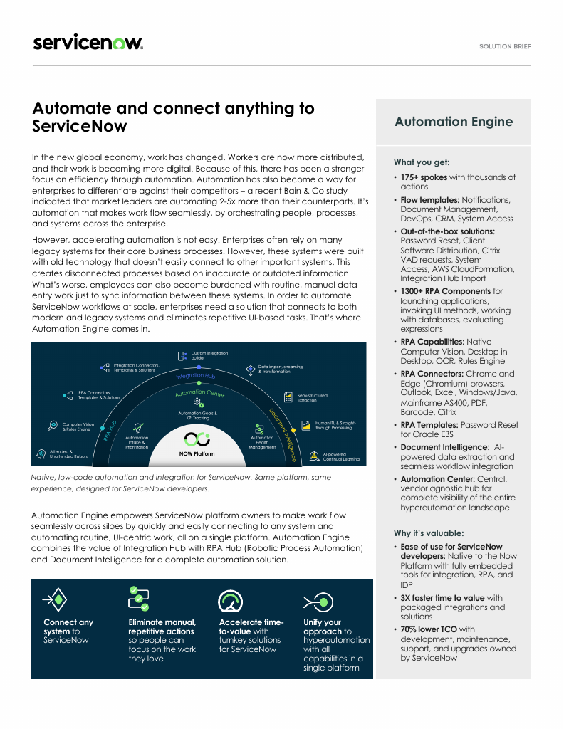 Automation Engine Solution Brief