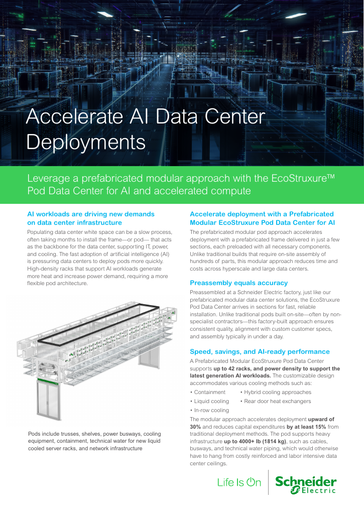 Accelerate AI Data Center Deployments | Schneider Electric