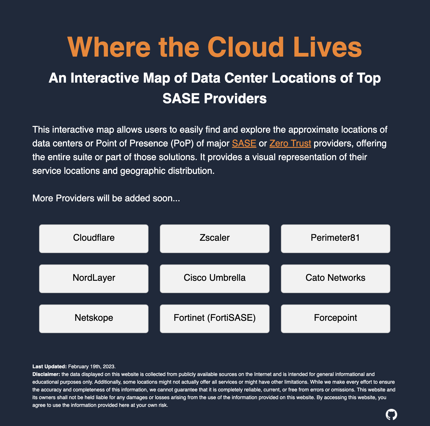 Where the Cloud Lives An Interactive Map of Data Center Locations of ...