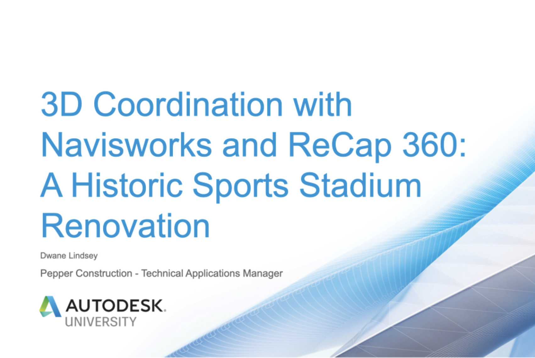 3D Coordination With Navisworks And ReCap 360 A Historic Sports 