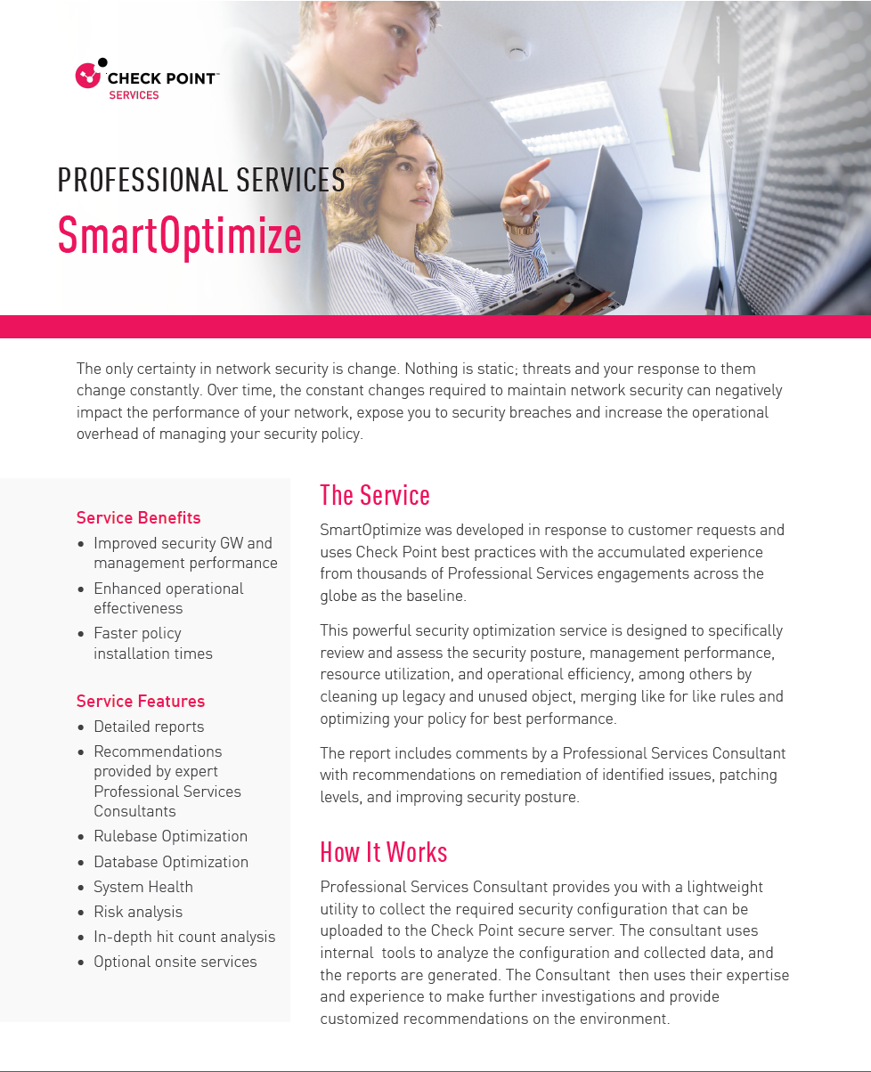 Datasheet | Professional Services - SmartOptimize Security Optimization ...