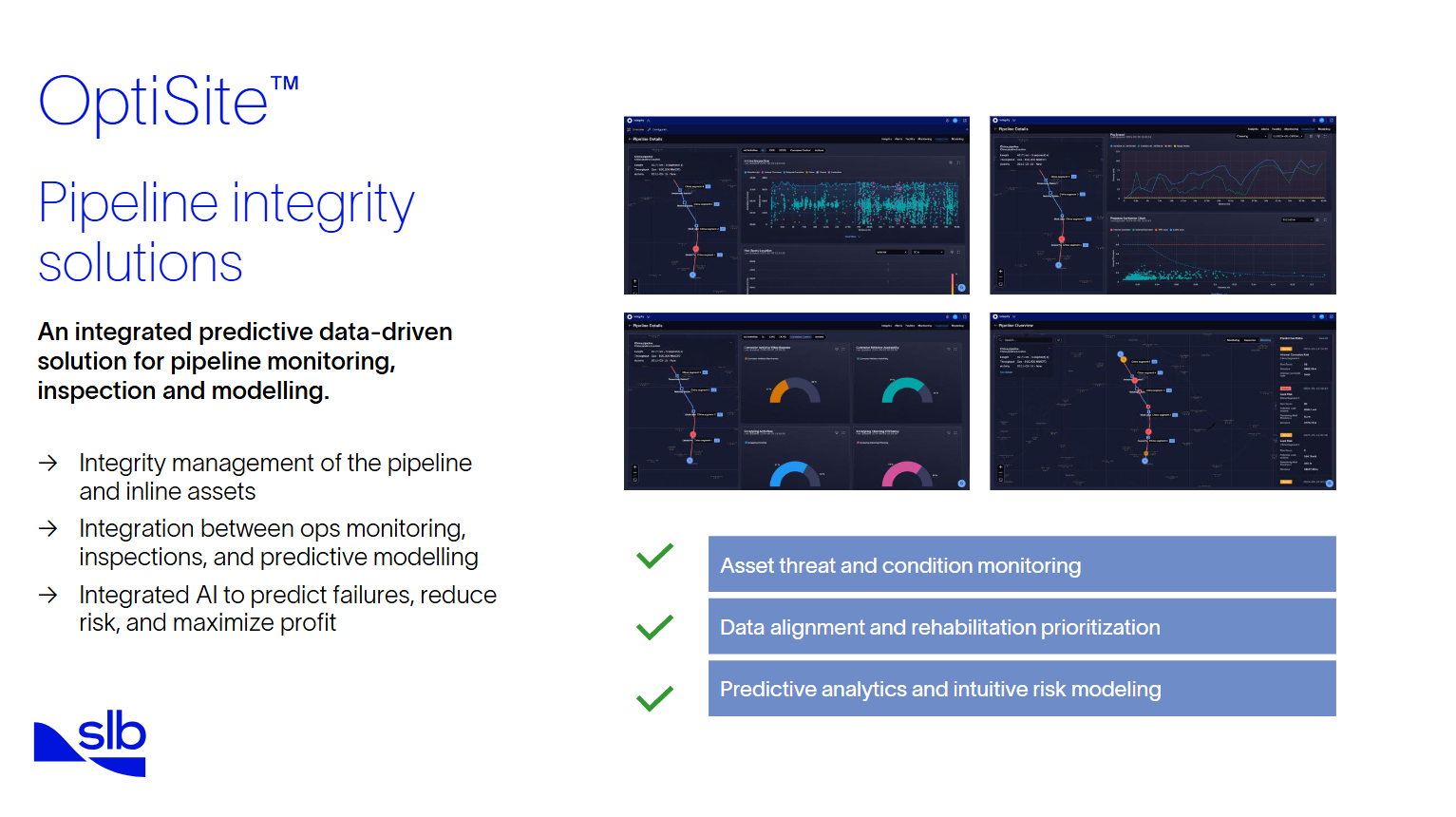 Optisite Presentation | OptiSite™ Pipeline integrity Solutions | SLB