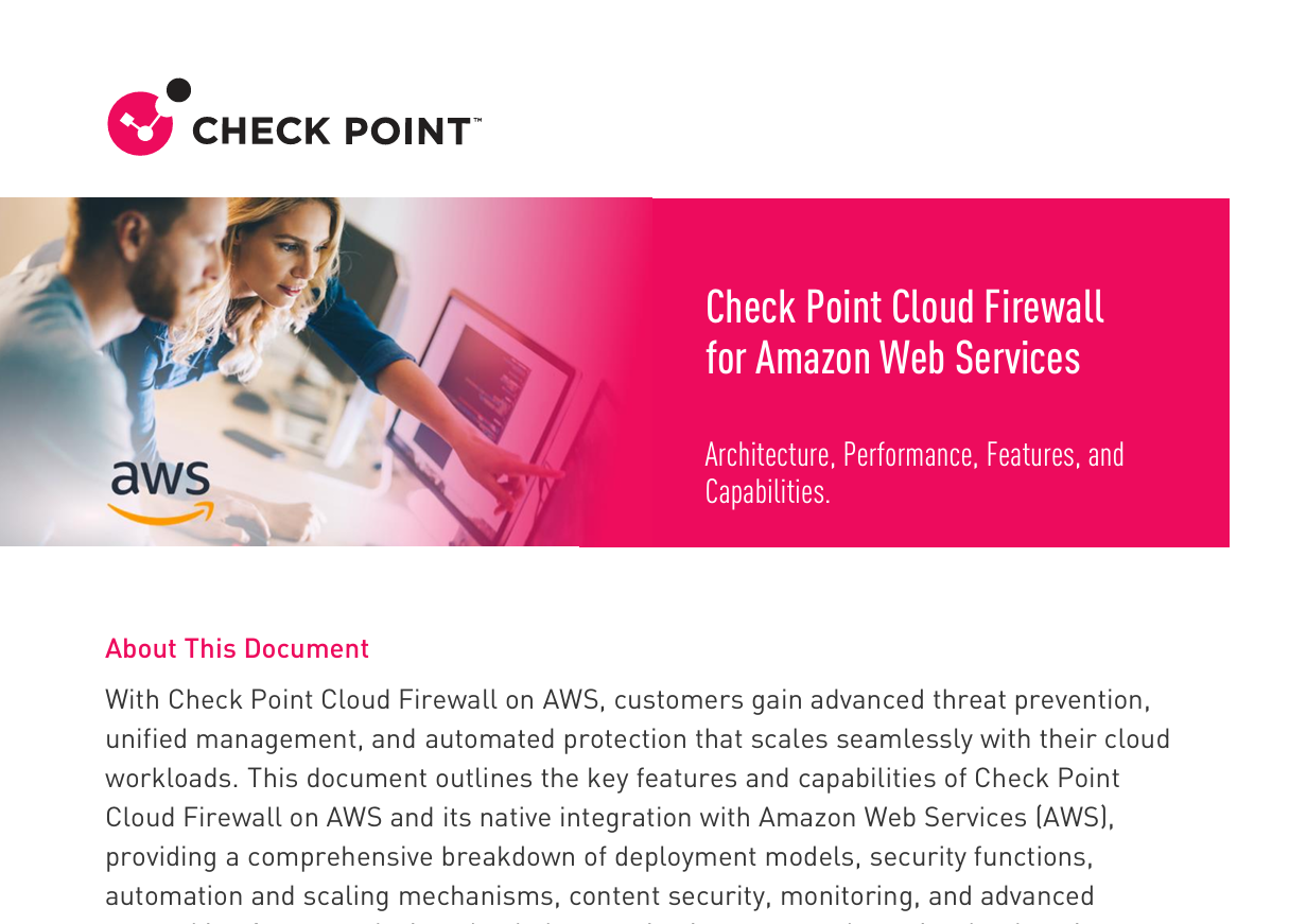 White Paper | Check Point Cloud Firewall for Amazon Web Services ...