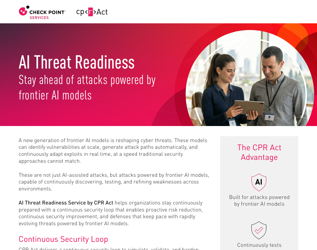 Datasheet | Frontier AI Threat Readiness & Security | Check Point Software